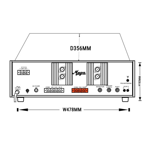 Denson 200U High power mixer Amplifier